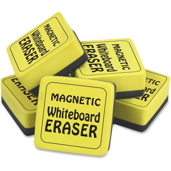The Pencil Grip Magnetic Whiteboard Eraser Class Pack - 2" Width x 2" Length - Durable, Soft, Magnetic - Yellow - 24 / Pack