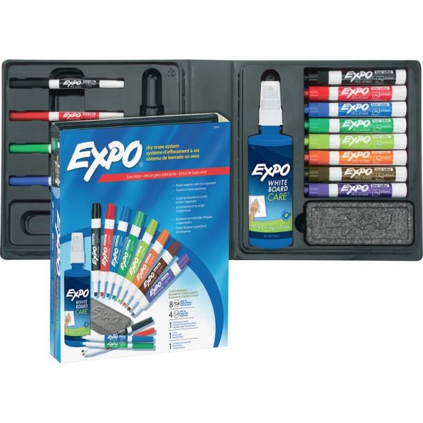 Expo Low-Odor Dry-erase Marker Kit - Fine Marker Point - Chisel Marker Point Style - Assorted - 1 / Set