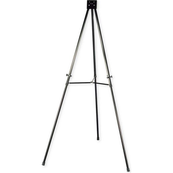 Quartet Aluminum Heavy Duty Display Easel, 66" Max. Height, Supports 45 Lbs., Black