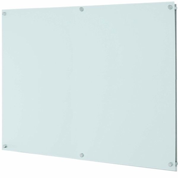 ClearVision™ Elegant Stand-Off Mounting Glass Markerboards 3mm Magnetic 48" x 60"