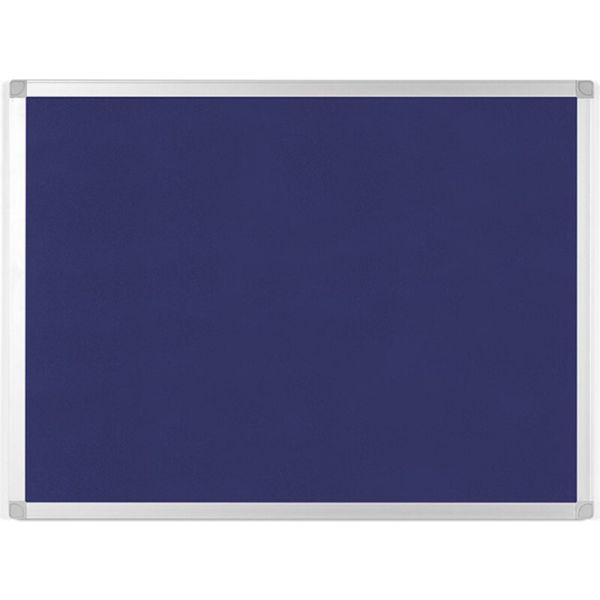 Bi-silque Ayda Fabric Bulletin Board 24" x 36" - Blue
