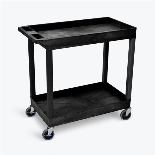 Luxor Workspaces 32" x 18" Tub Cart - Two Shelves
