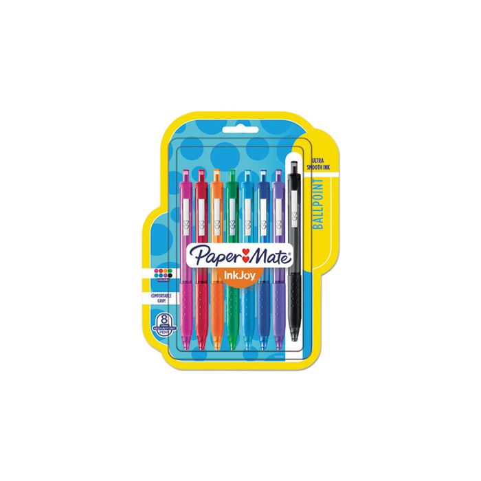 Penne A Sfera Retrattili Paper Mate InkJoy 300RT – Punta Media 1,0 Mm, Confezione Da 24 Colori Assortiti, Ultra Lisce