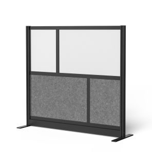 Luxor Workspaces Modular Wall Room Divider System - Black Frame - 53