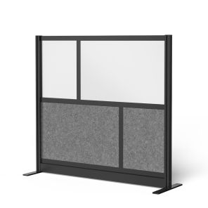 Luxor Workspaces Modular Wall Room Divider System - Black Frame - 53
