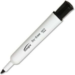 Integra Chisel Point Dry-erase Markers - Chisel Marker Point Style - Black - 12 / Dozen