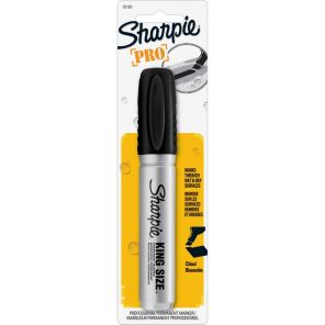 Sharpie King-Size Permanent Markers - Chisel Marker Point Style - Black - Plastic Barrel - 1 Each