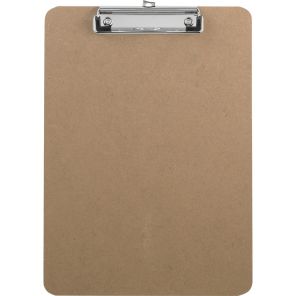 Business Source Flat Clip Hardboard Clipboard - 8 1/2