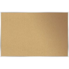 Ghent Natural Cork Bulletin Board with Aluminum Frame 36