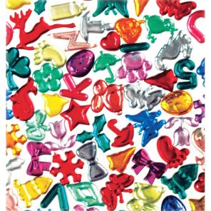 Creativity Street 1/2 lb Acrylic Gems - Assorted - Acrylic - 1 / Pack