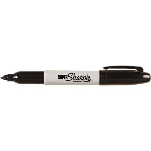 Sharpie Super Permanent Marker - Fine, Bold Marker Point - Black - 12 / Dozen
