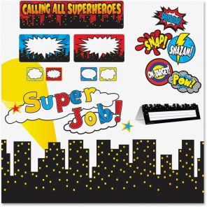 Teacher Created Resources Superhero Decorative Set - Superhero Theme/Subject - Multicolor - 5 / Set