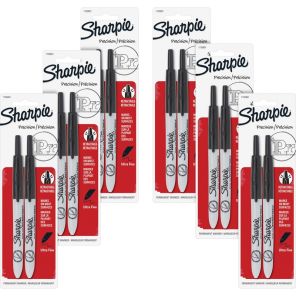 Sharpie Ultra-fine Tip Retractable Markers - Ultra Fine Marker Point - Retractable - 12 / Box