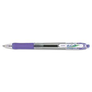 Zebra® ECO Jimnie Clip Ballpoint Pen, Retractable, Medium 1 mm, Blue Ink, Translucent Blue Barrel - Each 