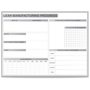 Ghent Lean Manufacturing Dry Erase Board 72