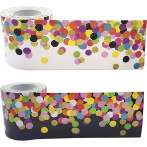 Teacher Created Resources Colorful Confetti Border Trim - Colorful Confetti - Sturdy, Durable - 3