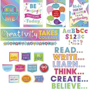 Teacher Created Resources Board Decorative Set - Colorful Vibes - Sturdy, Durable - 1.50