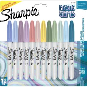 Sharpie Mystic Gems Permanent Markers - Fine Marker Point - Multi - 12 / Pack