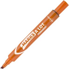 Avery&reg; Large Desk-Style Permanent Markers - 4.7625 mm Marker Point Size - Chisel Marker Point Style - Orange - Orange Plastic Barrel - 12 / Dozen