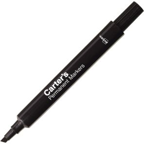 Avery&reg; Large Desk-Style Permanent Markers - Chisel Marker Point Style - Black - 12 / Dozen