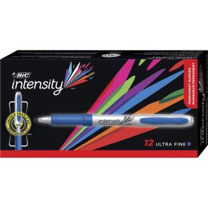 BIC Mark-it Ultra-Fine Point Permanent Marker - Ultra Fine Marker Point - Blue - 12 / Dozen