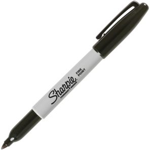 Sharpie Pen-style Permanent Marker - Fine Marker Point - Black Alcohol Based Ink - 12 / Dozen