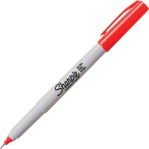 Sharpie Precision Permanent Markers - Ultra Fine Marker Point - Narrow Marker Point Style - Red Alcohol Based Ink - Each