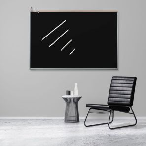 Black 120 Series Magnetic Dry-Erase Markerboard 48