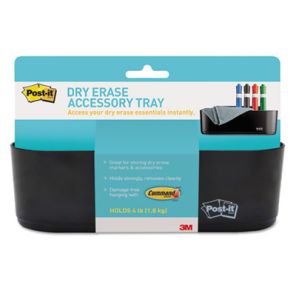 Post-it® Dry Erase Accessory Tray, 8 1/2 x 3 x 5 1/4, Black