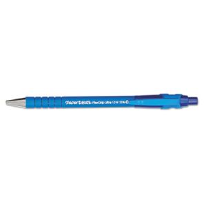 Paper mate® FlexGrip Ultra Ballpoint Pen, Retractable, Medium 1 mm, Blue Ink, Blue Barrel, Dozen 