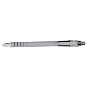 Paper mate® FlexGrip Ultra Ballpoint Pen, Retractable, Fine 0.8 mm, Black Ink, Gray/Black Barrel, Dozen 