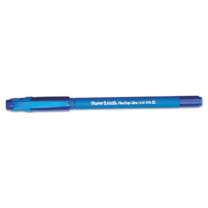 Paper mate® FlexGrip Ultra Ballpoint Pen, Stick, Medium 1 mm, Blue Ink, Blue Barrel, Dozen 