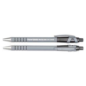 Paper mate® FlexGrip Ultra Ballpoint Pen, Retractable, Medium 1 mm, Black Ink, Black/Gray Barrel, Dozen 