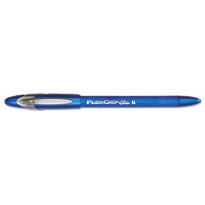 Paper mate® FlexGrip Elite Ballpoint Pen, Stick, Medium 1 mm, Blue Ink, Blue Barrel, Dozen 
