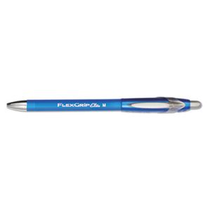 Paper mate® FlexGrip Elite Ballpoint Pen, Retractable, Medium 1 mm, Blue Ink, Blue Barrel, Dozen 