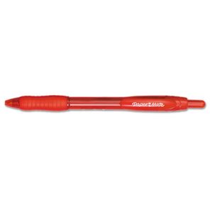Paper mate® Profile Ballpoint Pen, Retractable, Bold 1.4 mm, Red Ink, Red Barrel, Dozen