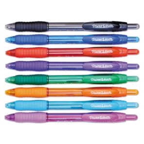 Paper mate® Profile Ballpoint Pen, Retractable, Bold 1.4 mm, Assorted Ink and Barrel Colors, 8/Pack
