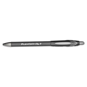 Paper mate® FlexGrip Elite Ballpoint Pen, Retractable, Fine 0.8 mm, Black Ink, Black Barrel - Each 