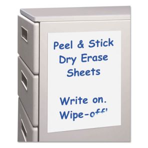 C-Line Dry Erase Sheets - Peel & Stick, 11 X 8-1/2, 25/BX, 57911