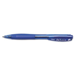 Bic® BU3 Ballpoint Pen, Retractable, Bold 1 mm, Blue Ink, Blue Barrel, Dozen