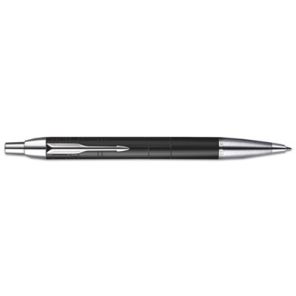 Parker® IM Ballpoint Pen, Retractable, Fine 0.5 mm, Black Ink, Black/Chrome Barrel 