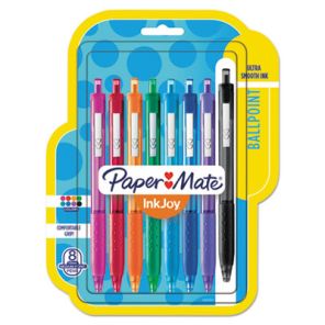 Paper mate® InkJoy 300 RT Ballpoint Pen Retractable, Medium 1 mm, Assorted Ink and Barrel Colors, 8/Pack