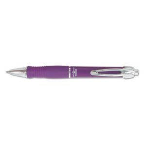 Zebra® GR8 Gel Pen, Retractable, Medium 0.7 mm, Violet Ink, Violet/Silver Barrel, Dozen 