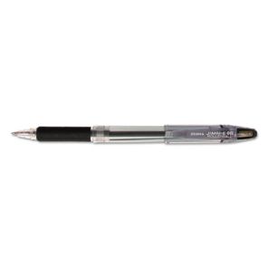 Zebra® Jimnie Gel Pen, Stick, Medium 0.7 mm, Black Ink, Smoke Barrel, Dozen 