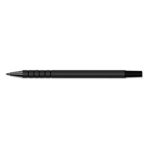 Universal Replacement Ballpoint Counter Pen, Medium 1 mm, Black Ink, Black, 6/Pack