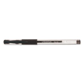 Universal Comfort Grip Gel Pen, Stick, Medium 0.7 mm, Black Ink, Clear Barrel, 60/Pack