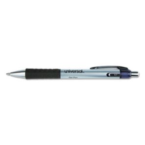 Universal Comfort Grip Gel Pen, Retractable, Medium 0.7 mm, Black Ink, Silver Barrel, 36/Pack