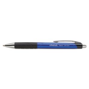 Universal Comfort Grip Ballpoint Pen, Retractable, Medium 1 mm, Blue Ink, Blue Barrel, Dozen