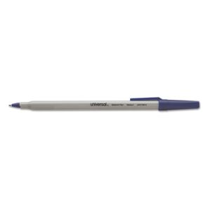 Universal Ballpoint Pen Value Pack, Stick, Medium 1 mm, Blue Ink, Gray Barrel, 60/Pack