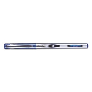 Universal Gel Pen, Stick, Medium 0.7 mm, Blue Ink, Silver/Blue Barrel, Dozen
